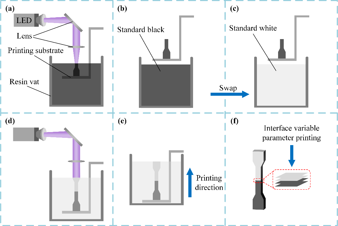 多材料DLP形成示意图